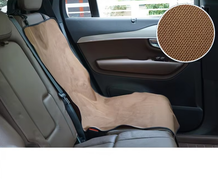 Installation of a unisex pet car seat cover, quick setup for dog travel