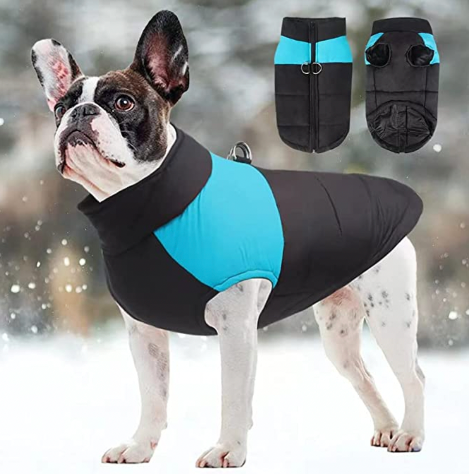 Unisex waterproof pet coat with warm fleece lining for winter dog walks