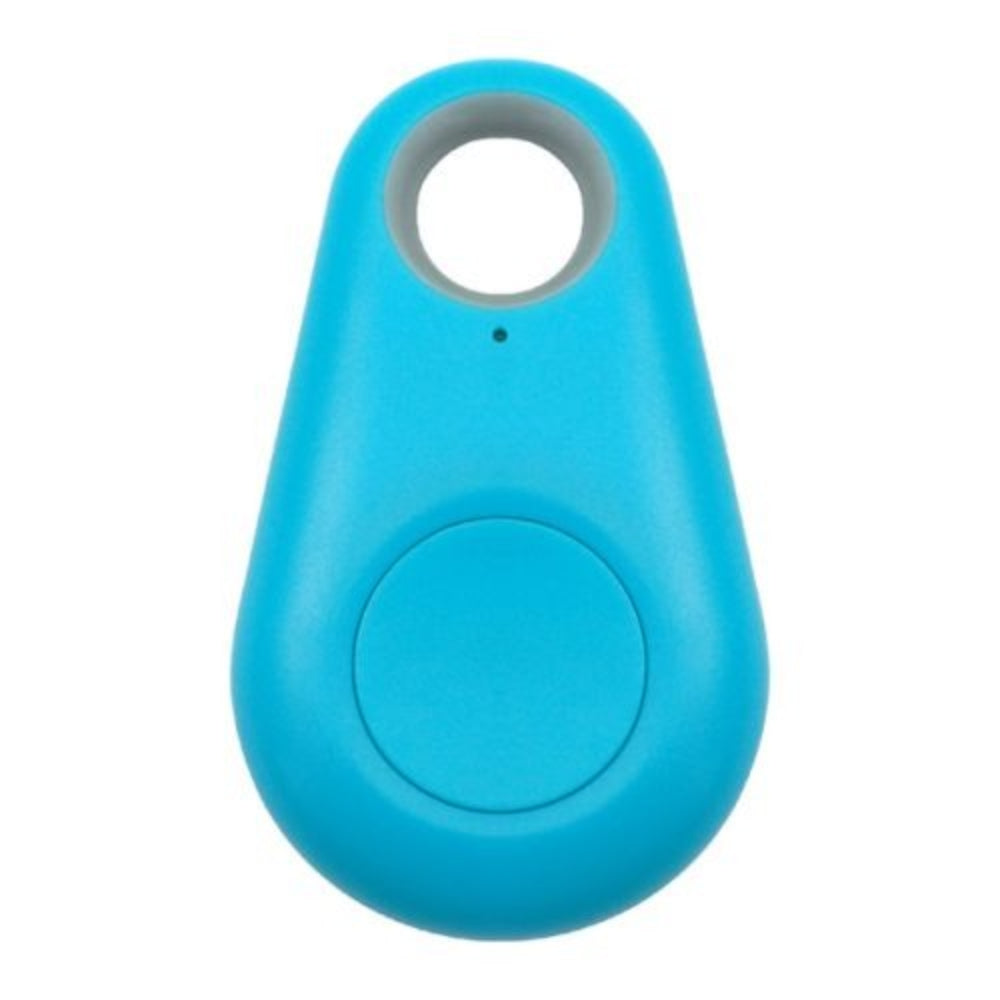 Close-up of pet GPS tracker on a collar, showing compact size and robust build for active pets