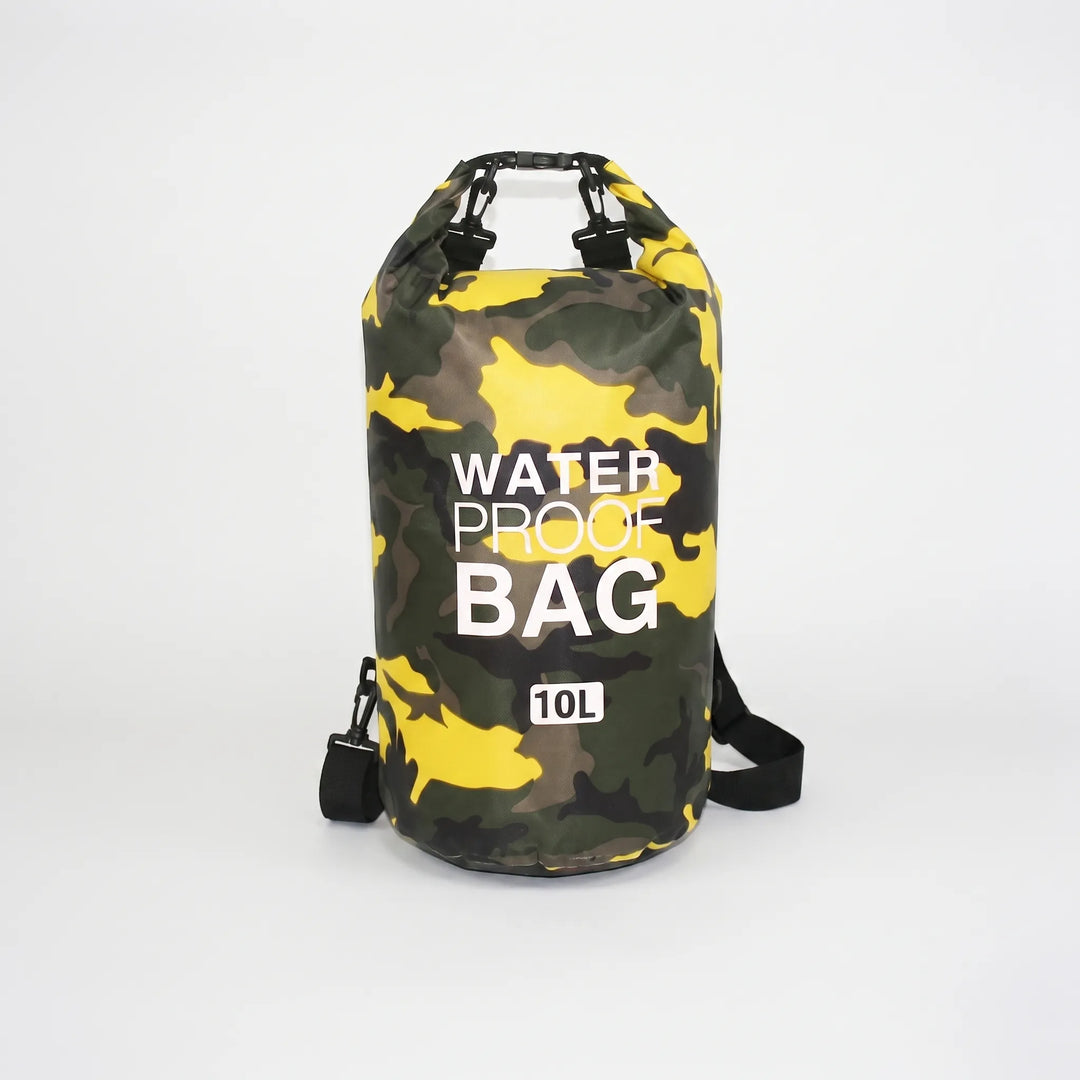 Portable waterproof storage dry bag for travel, beach outings, and wet gear separation.