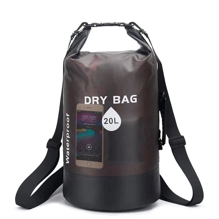 Unisex waterproof roll-top dry bag, essential gear protection for all outdoor adventures.