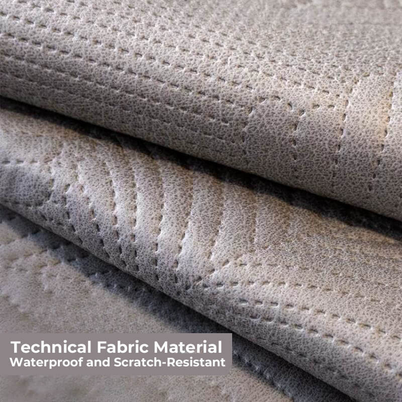 Detailed view of the non-slip backing of a waterproof sofa cover for secure fit