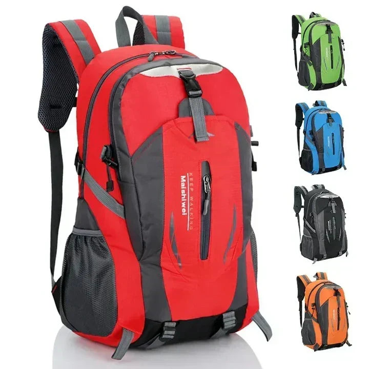 Unisex waterproof travel backpack with multiple compartments, perfect for hiking, commuting & daily carry.