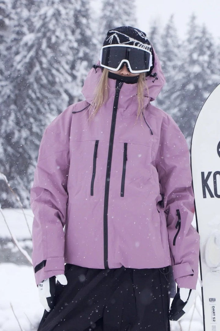Jesse ski shell jacket. Unisex design, weather-resistant & durable for mountain skiing & snowboarding adventures.