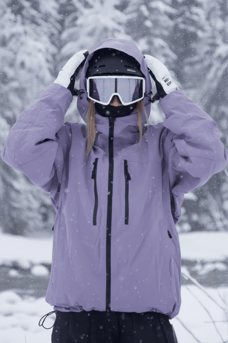 Unisex protective ski & snowboard jacket. Cold weather, windproof shell for active snow sports & outdoor wear.