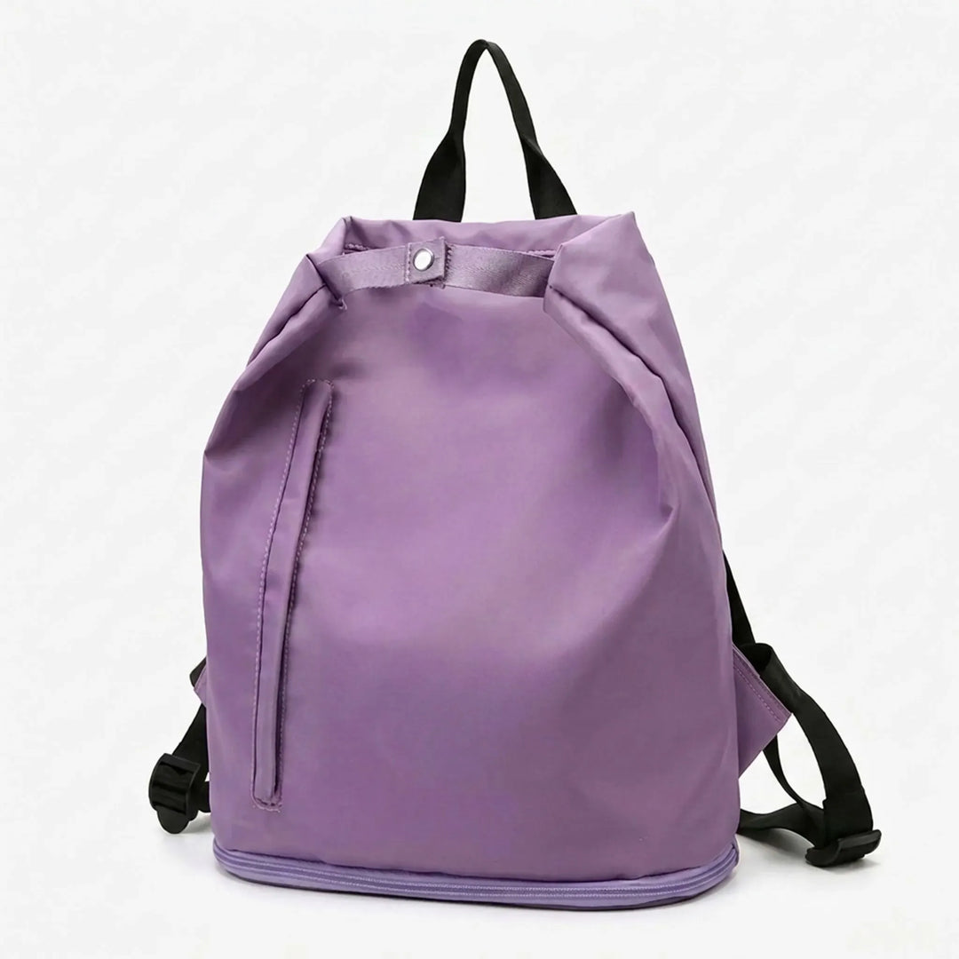 Versatile unisex gym, swim, and travel backpack with separate wet/dry & shoe compartments for organized gear.