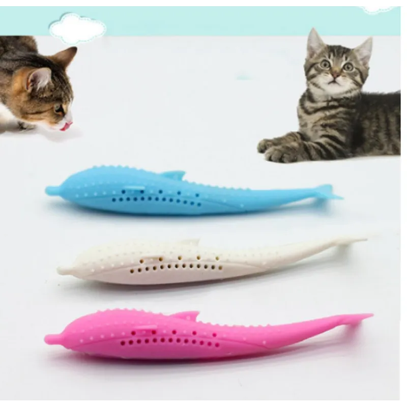 Unisex cat and dog chew toy, a whale-shaped silicone toy for interactive play and healthy teeth.