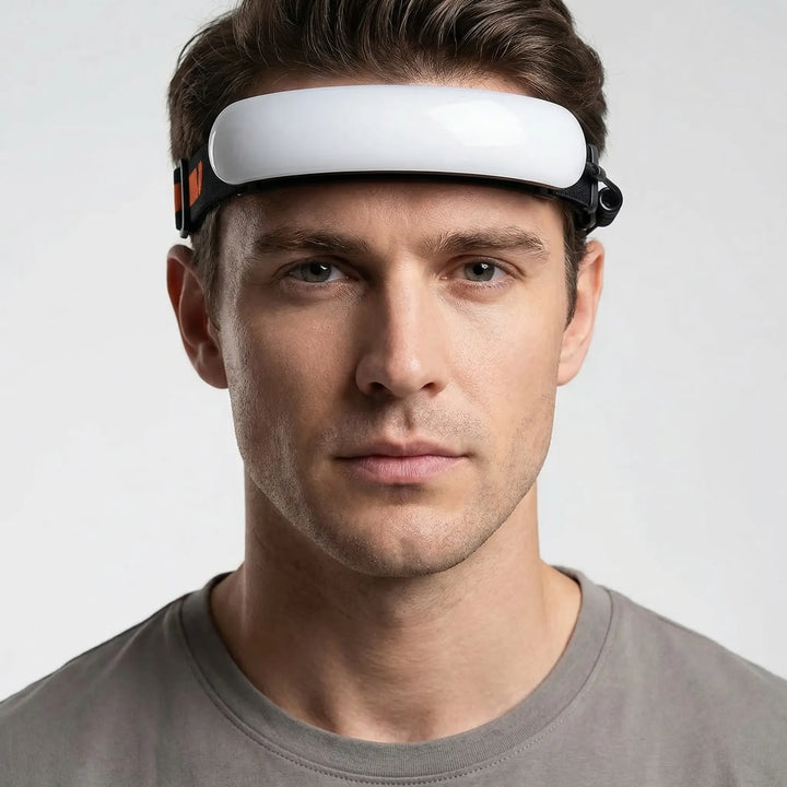 Rechargeable COB headlamp providing bright wide-beam hands-free light; ideal for camping, emergency, and work.