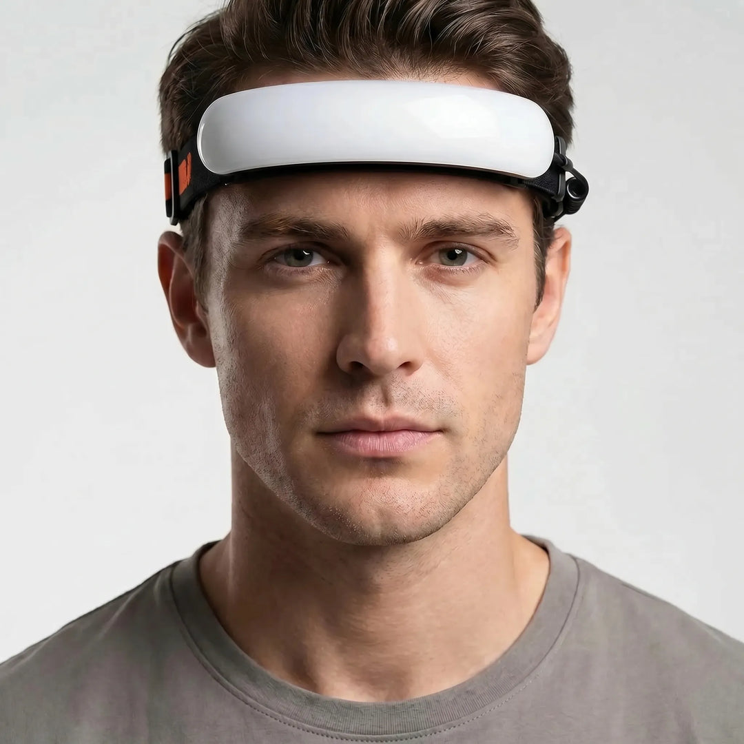 Versatile rechargeable wide-beam COB headlamp, perfect for hands-free camping, hiking, fishing, and emergency light.