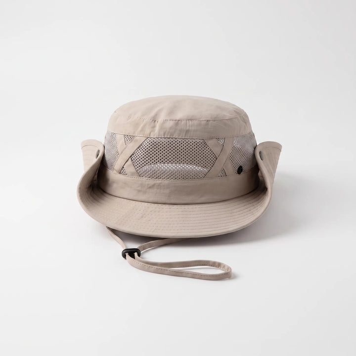 Unisex wide brim bucket hat for fishing. Offers sun protection, breathable for outdoor summer.