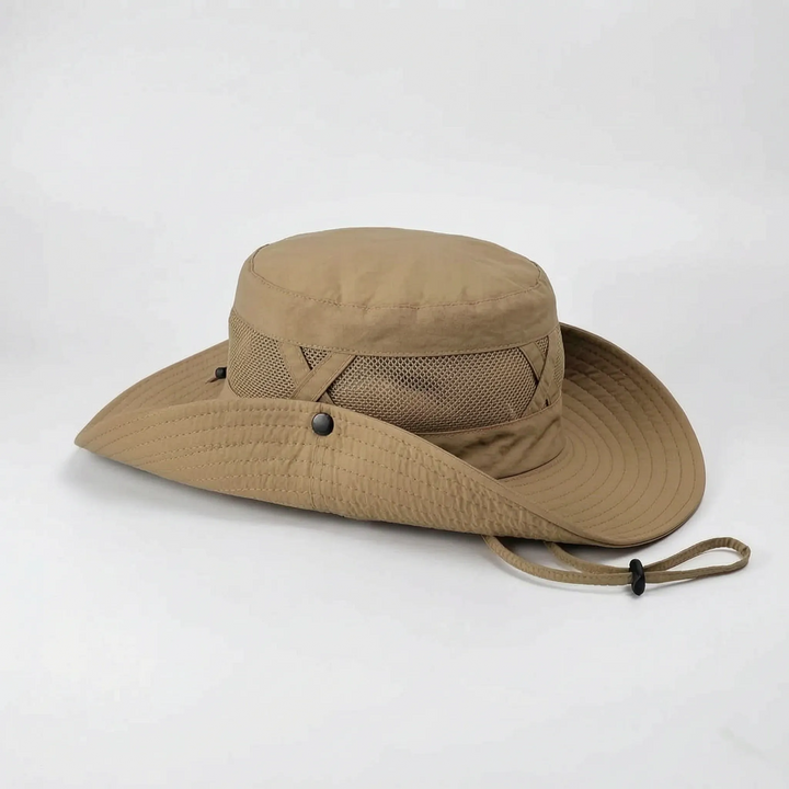 Stylish unisex wide brim fishing hat with excellent sun protection. Breathable for all outdoor sports.