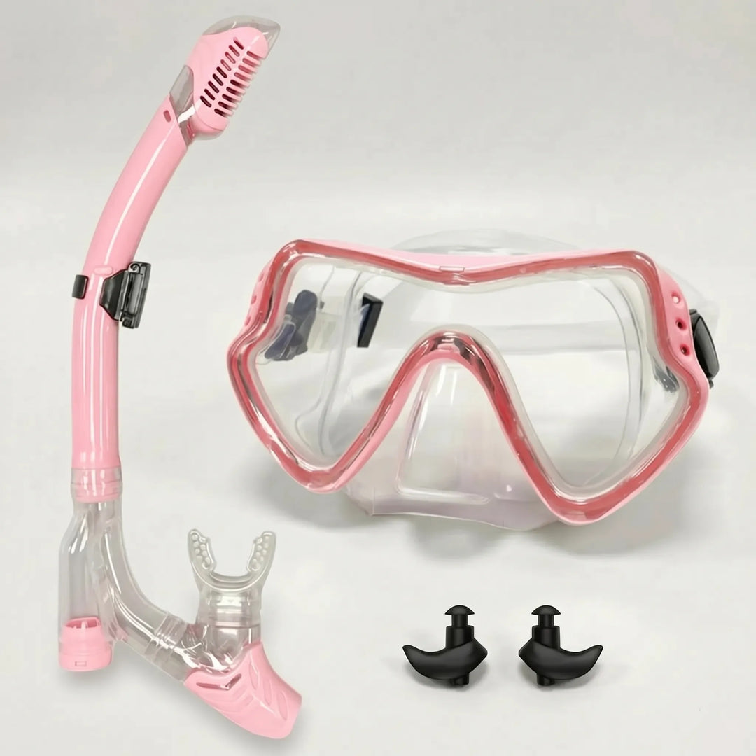 See more with this wide view snorkeling mask, offering clear vision for underwater diving adventures.