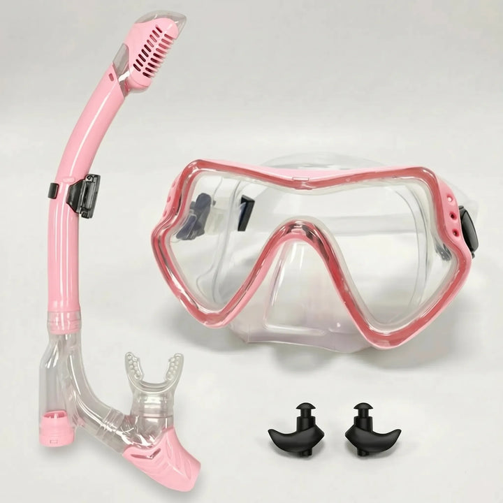 See more with this wide view snorkeling mask, offering clear vision for underwater diving adventures.