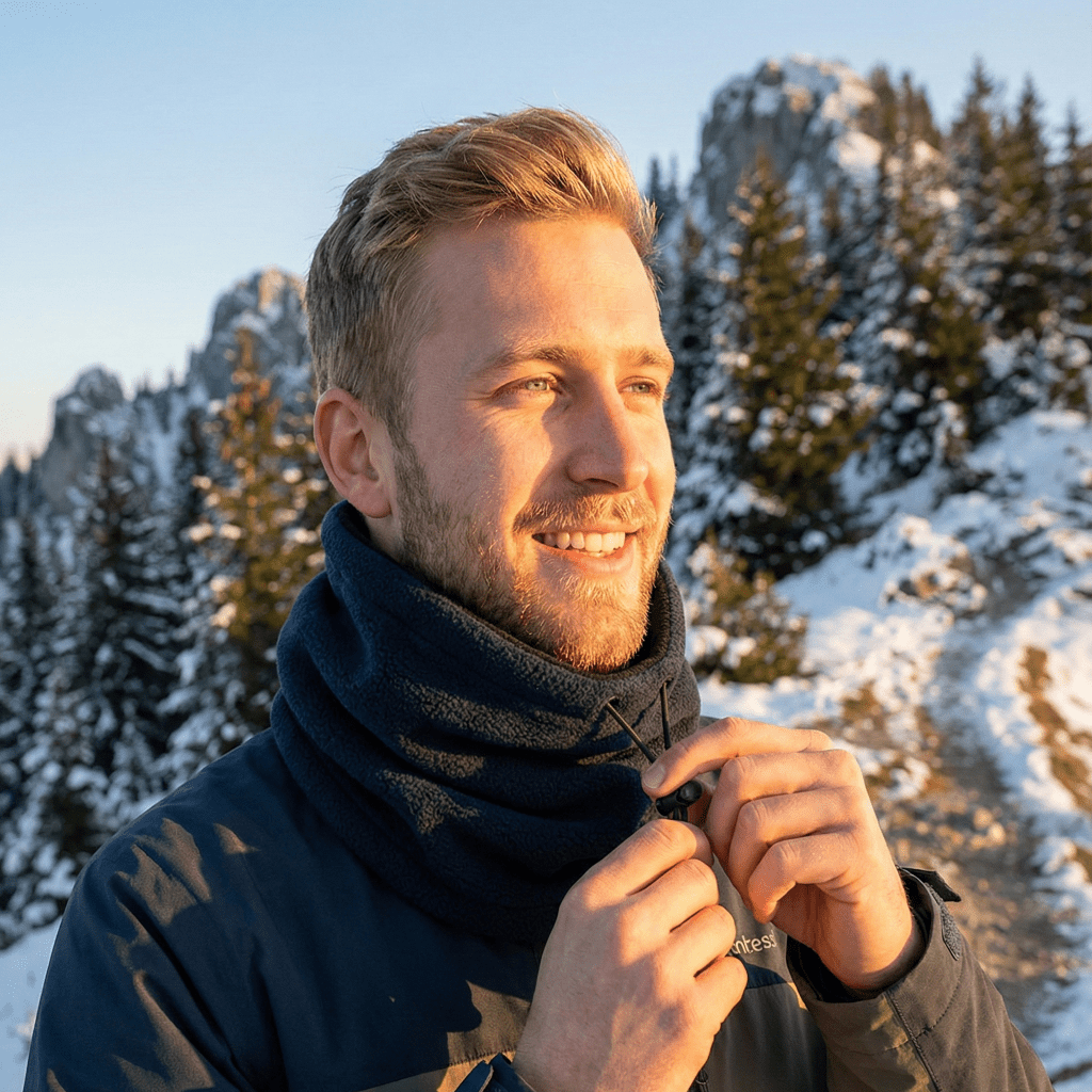 Unisex windproof neck warmer for ultimate cold weather comfort & outdoor activities like skiing and hiking.