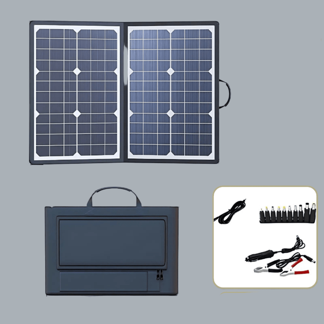 Compact 1000W solar panel for camping power. Adventure-ready, foldable charger for all devices.