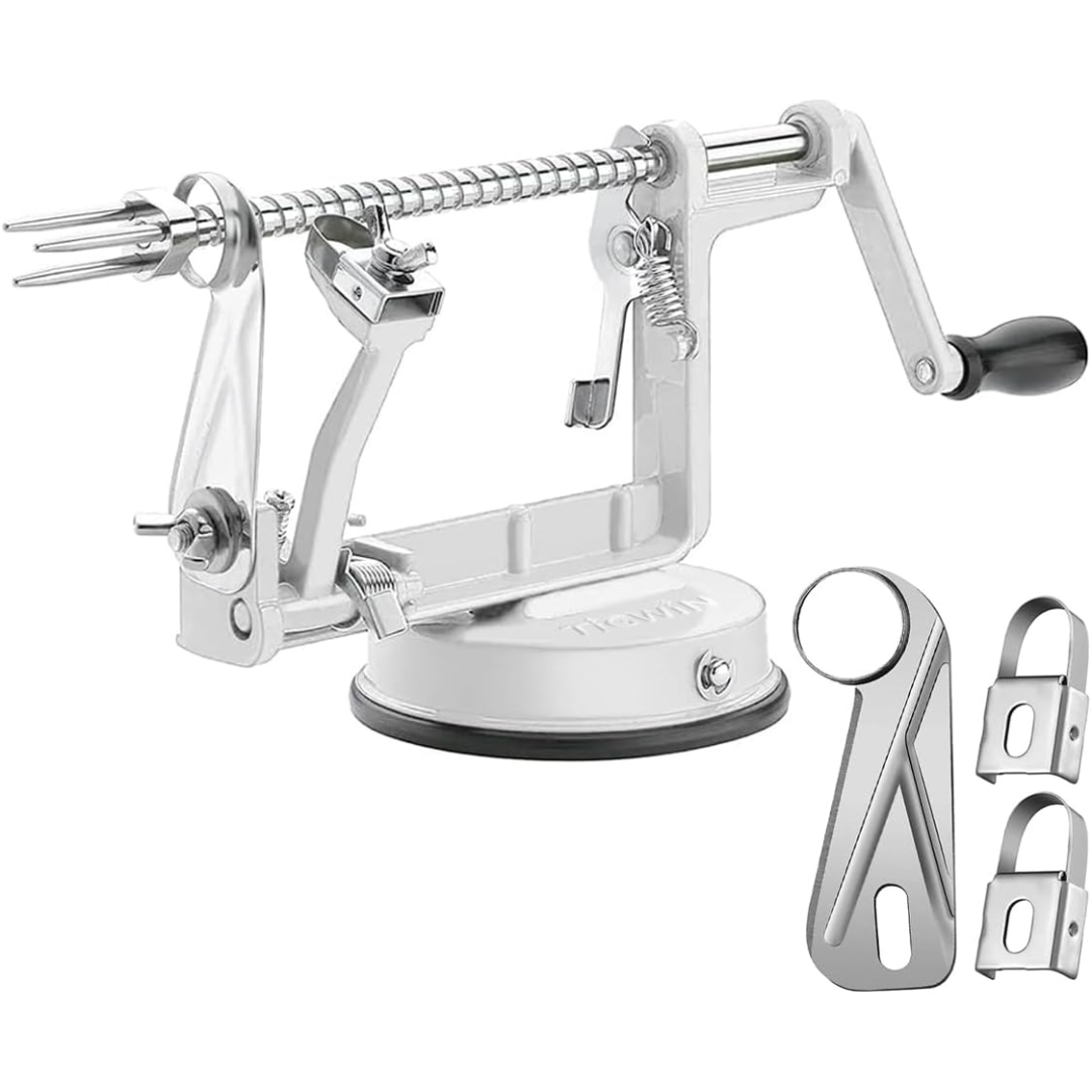 Universal Apple Peeler & Slicer with Suction Base, an efficient kitchen tool for fruit and vegetable prep.