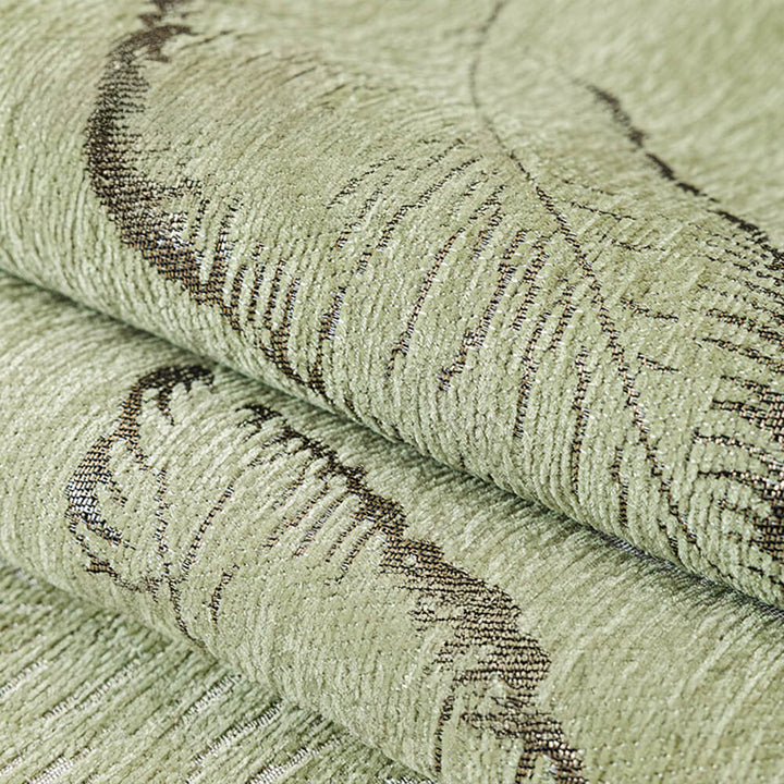Non-slip chenille couch cover featuring an elegant leaf pattern, ideal as a furniture protector.