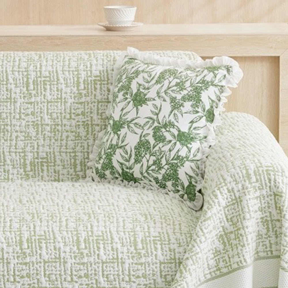 Textured image of the ice silk fabric, emphasizing its cooling properties and soft feel for your couch cover