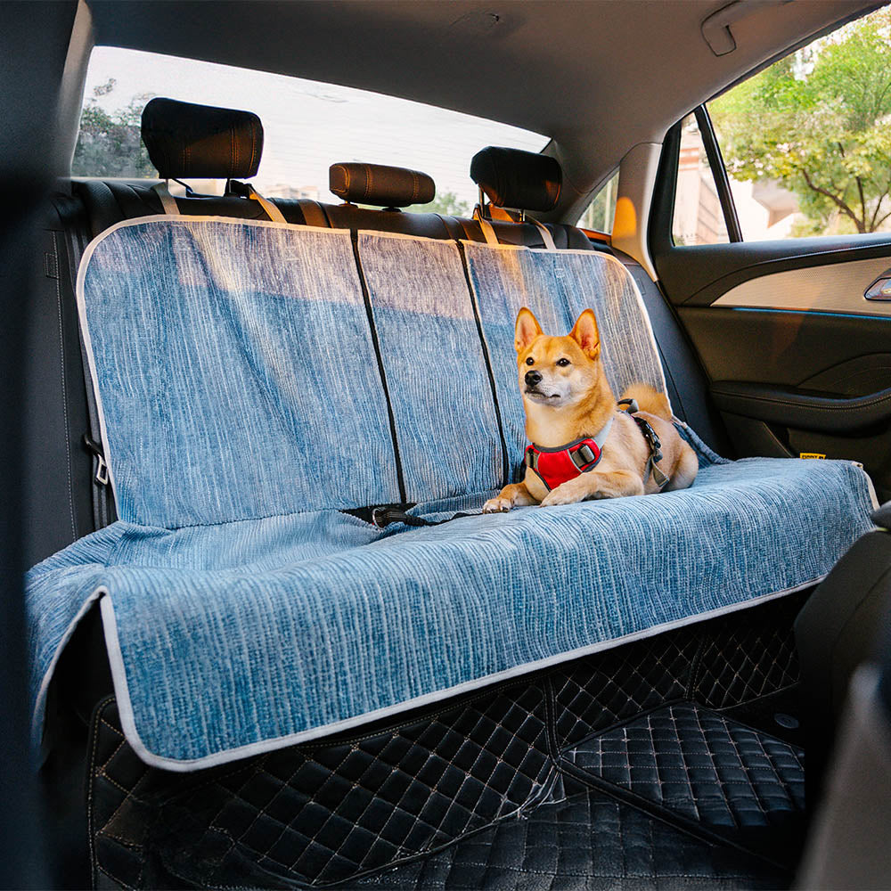 Universal pet car seat protector cover for dogs & cats, waterproof chenille, non-slip travel accessory