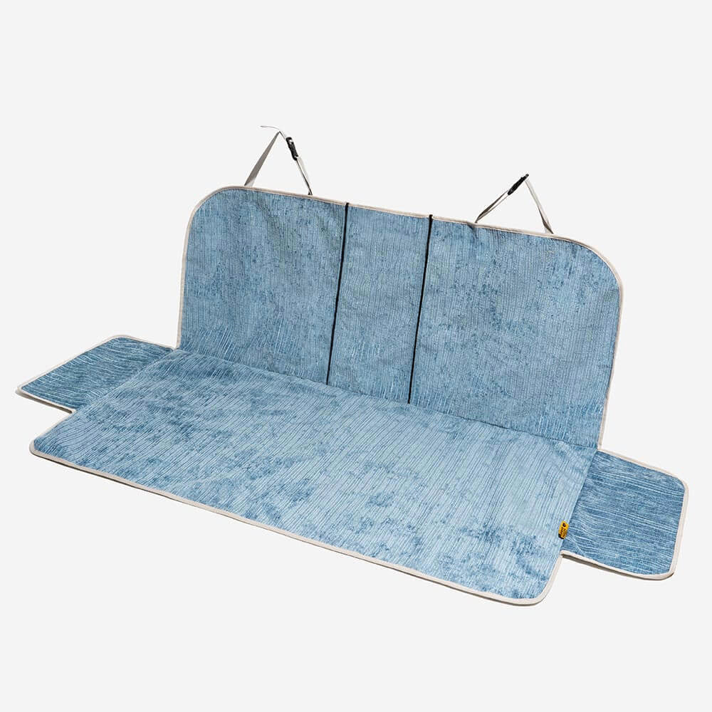 Durable pet car seat protector, made from high-quality chenille fabric for lasting auto protection