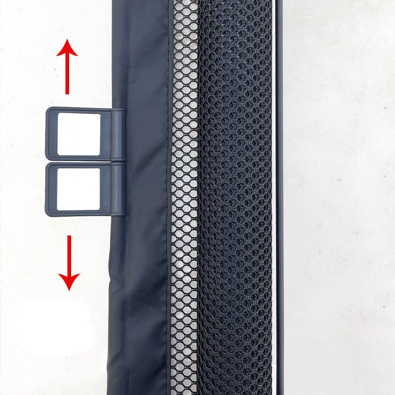 Safety gate for pets, black mesh universal pet door for home security, cat and dog barrier