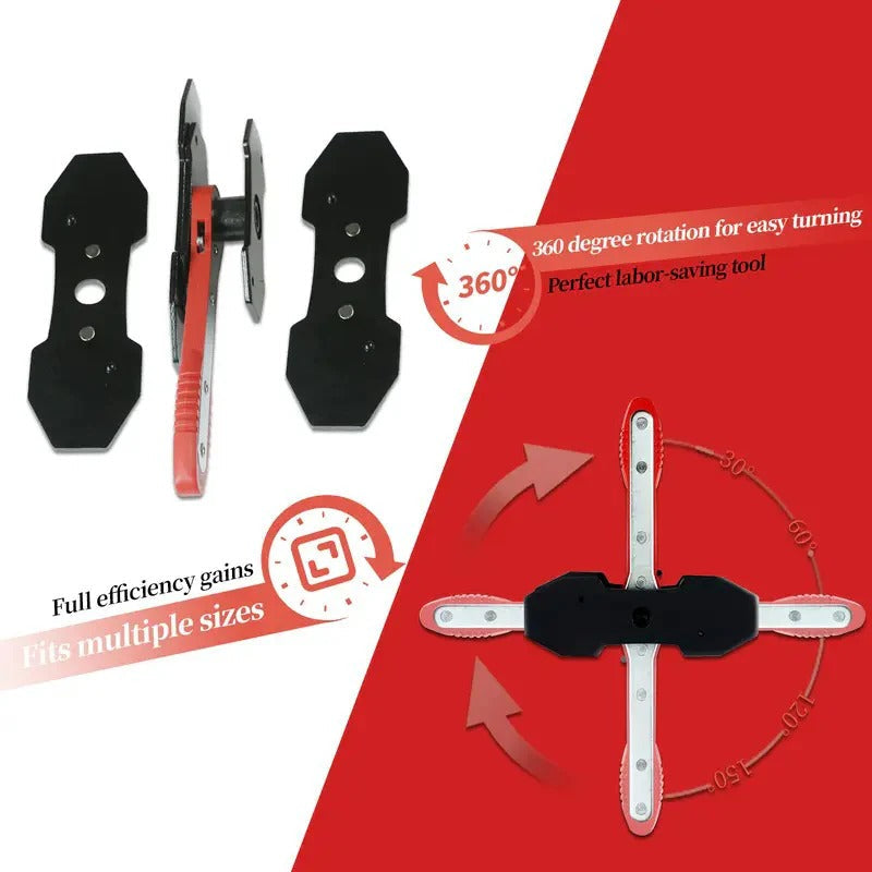 Mechanic's universal ratchet caliper piston compressor for disc brake auto repair & service.