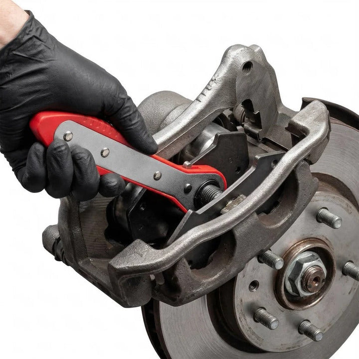 DIY auto repair ratchet caliper piston tool for easy disc brake service & car maintenance.
