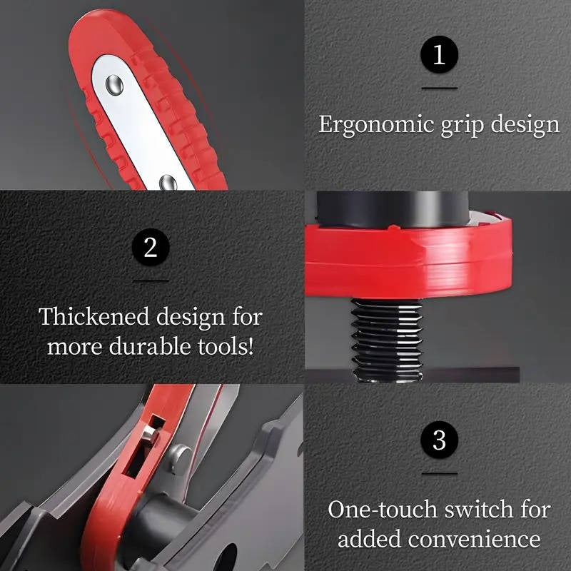 Easy-to-use universal ratchet caliper piston compressor for quick brake pad changes.