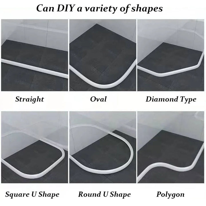 Practical silicone water dam for showers, maintaining dry & secure bathroom floors with ease.
