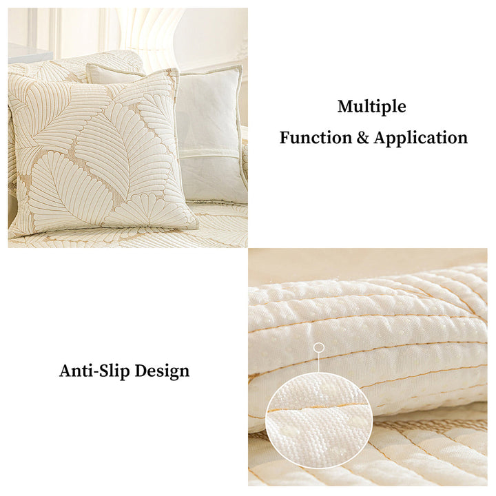 Stylish anti-slip sofa cover for universal fit, cotton blend, offering furniture protection & quick cleaning.