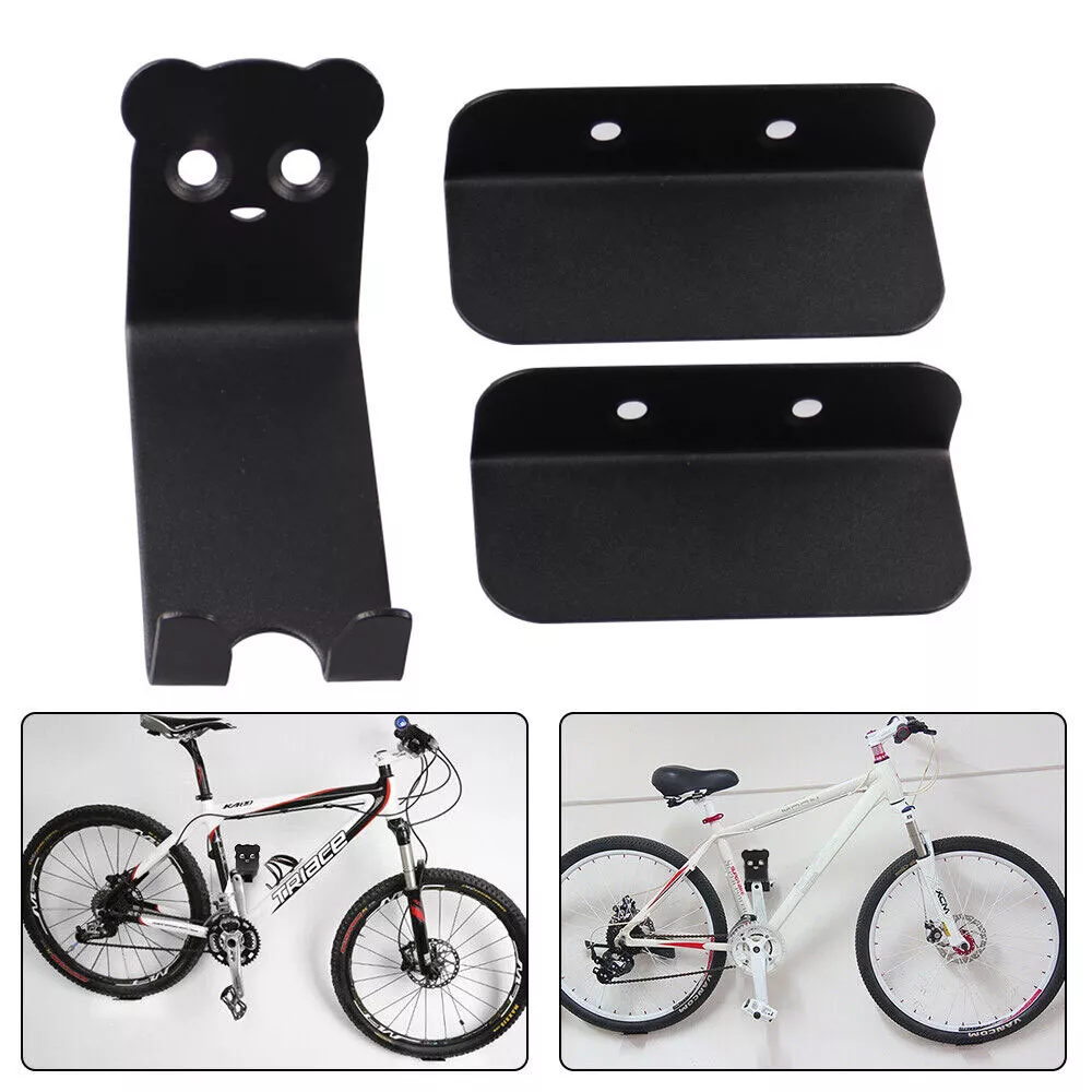 Heavy-duty carbon steel wall bike hook. Maximize space with this universal bike storage solution.