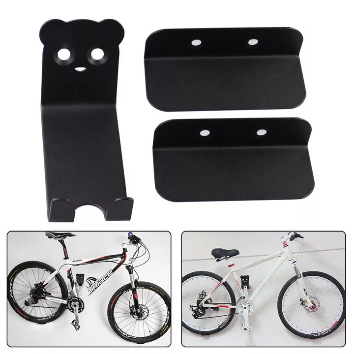 Heavy-duty carbon steel wall bike hook. Maximize space with this universal bike storage solution.