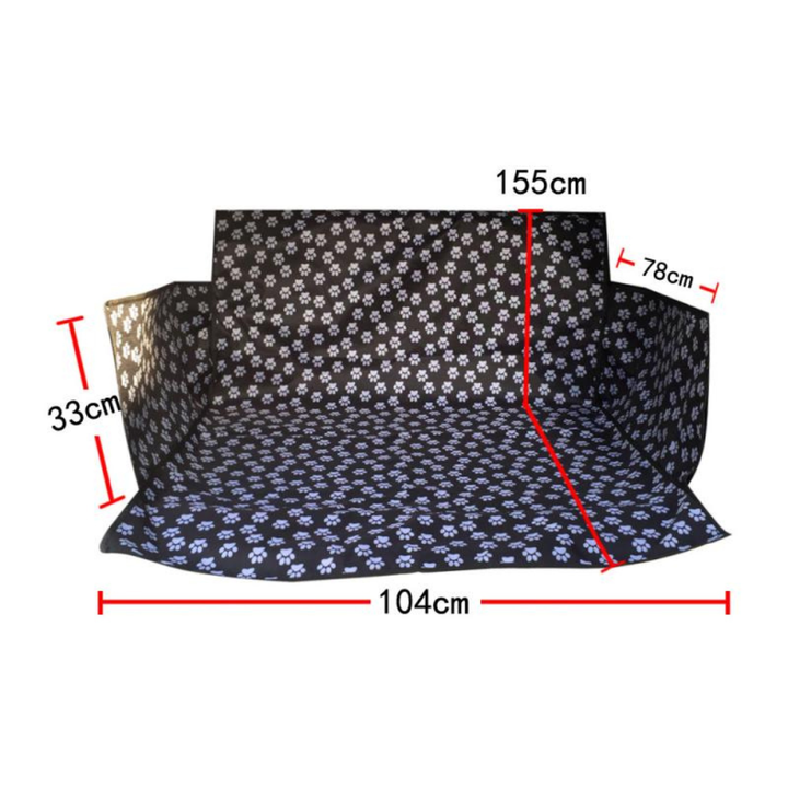 Heavy-duty waterproof dog car liner for SUV trunk, a scratch-resistant pet cover and boot protector with dog accessories