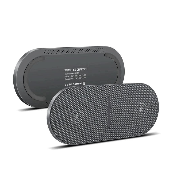 Minimalist universal wireless charging pad for fast, cable-free power to iPhone, Android, and AirPods.