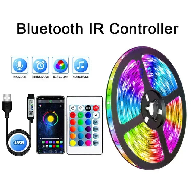Transform your space with USB RGB LED strip lights, great for mood & accent lighting.