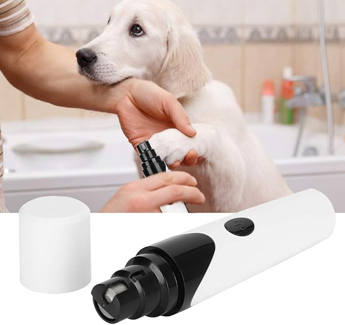 Rechargeable pet nail grinder, low noise, LED light, ideal for dog and cat nail care