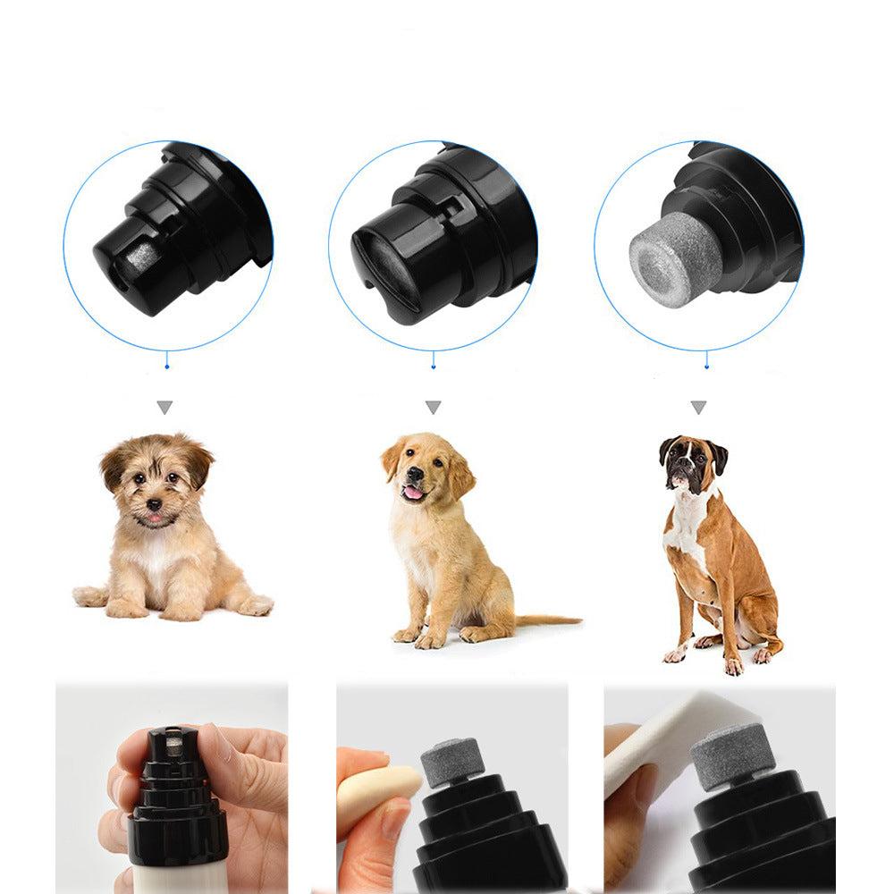 Pet grooming tool: USB rechargeable nail grinder with safety guard for dogs and cats