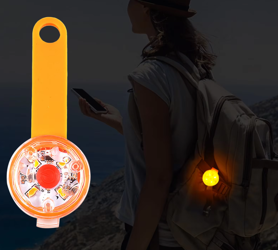 Pet safety LED light glowing in the dark, waterproof and USB rechargeable for ultimate visibility