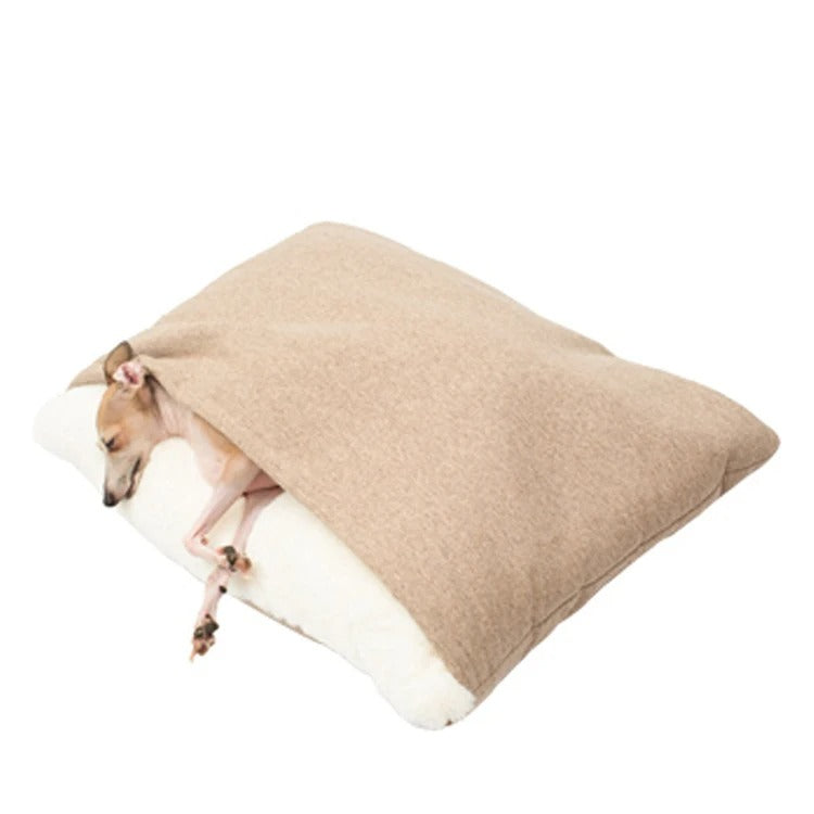 Soft Fuzzy Pet Sleeping Bag Dog Bed for Small to Medium Dogs