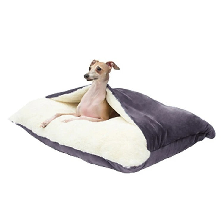 Soft Fuzzy Pet Sleeping Bag Dog Bed for Small to Medium Dogs