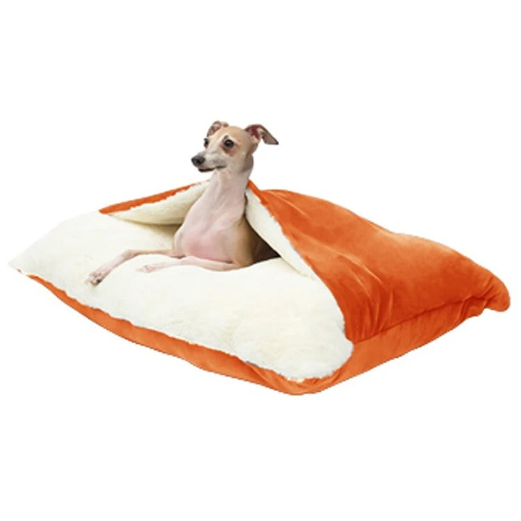 Soft Fuzzy Pet Sleeping Bag Dog Bed for Small to Medium Dogs