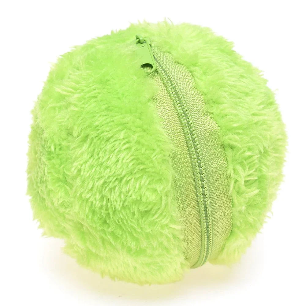 Set of 4 colorful active rolling balls for dogs, an interactive pet toy designed for exercise & mental enrichment.