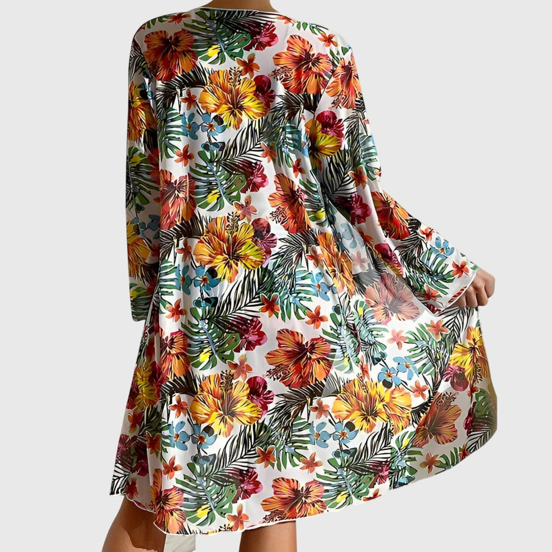 Comfortable & stylish women's tropical print two-piece bikini swimsuit. Perfect resort wear for a confident summer look.