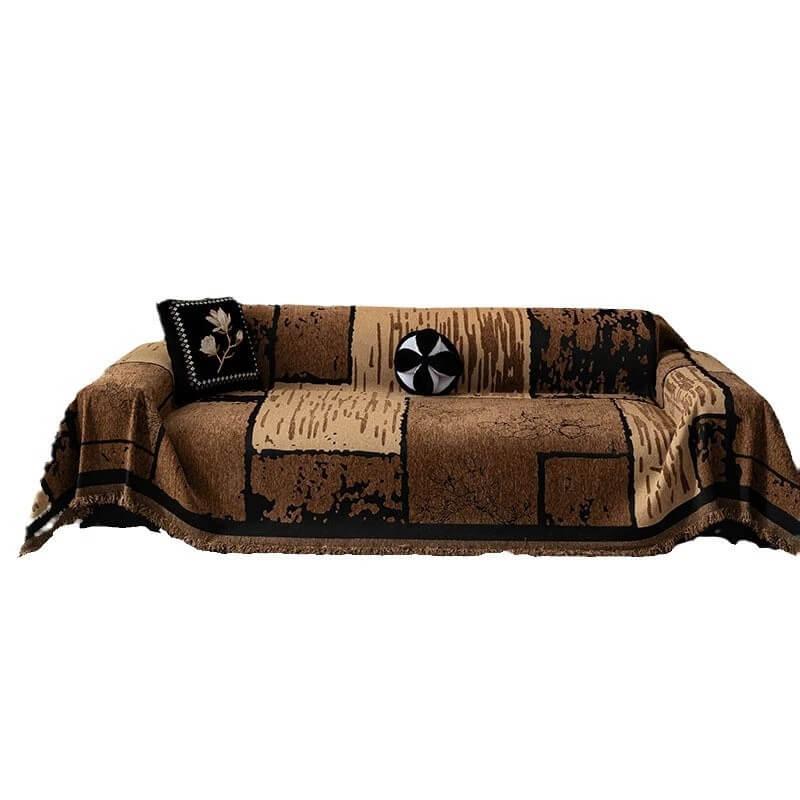 Soft vintage chenille couch cover, offering pet-friendly protection and a cozy feel for any sofa