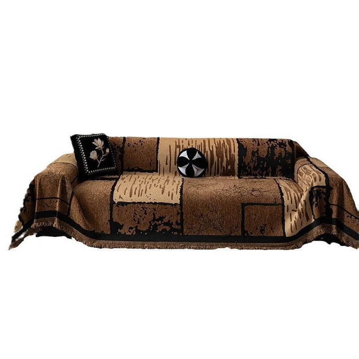 Soft vintage chenille couch cover, offering pet-friendly protection and a cozy feel for any sofa