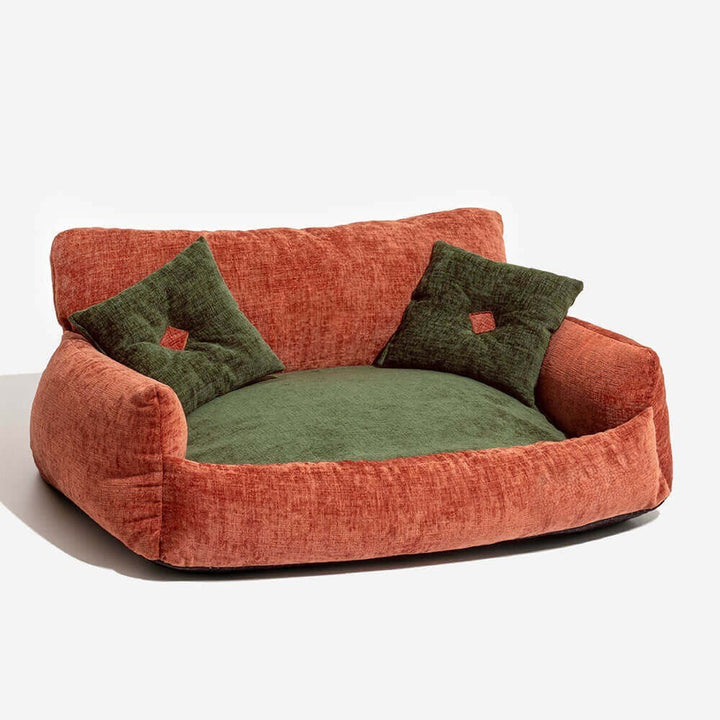 Luxury pet bed, vintage chenille sofa for dogs and cats, durable and stylish pet furniture