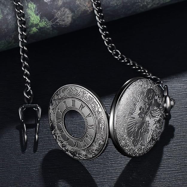Elegant bronze vintage pocket watch with Roman numerals, perfect for men's & women's accessories.