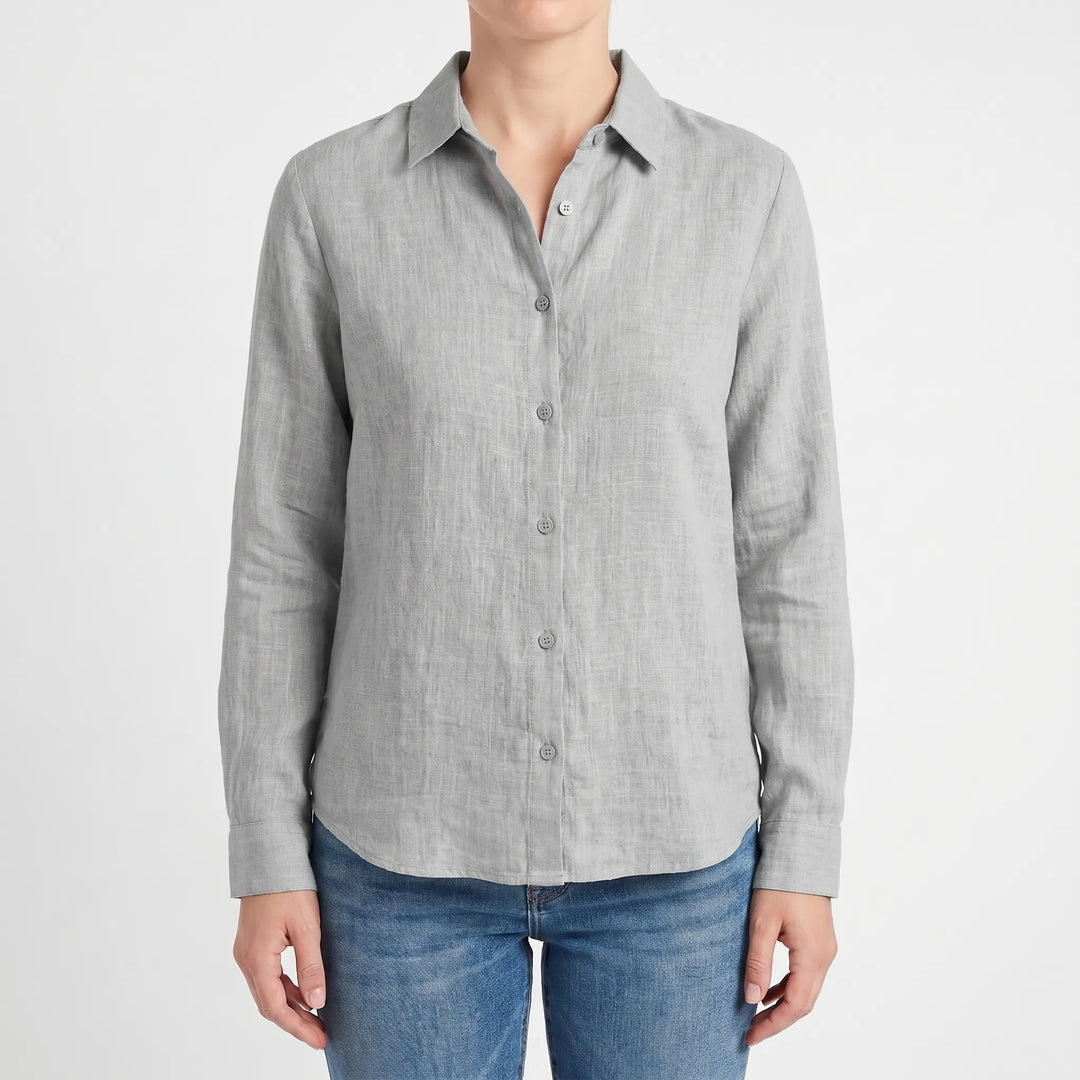 Viola casual long-sleeve blouse. Women's relaxed fit shirt, a key item for spring & summer wardrobes.