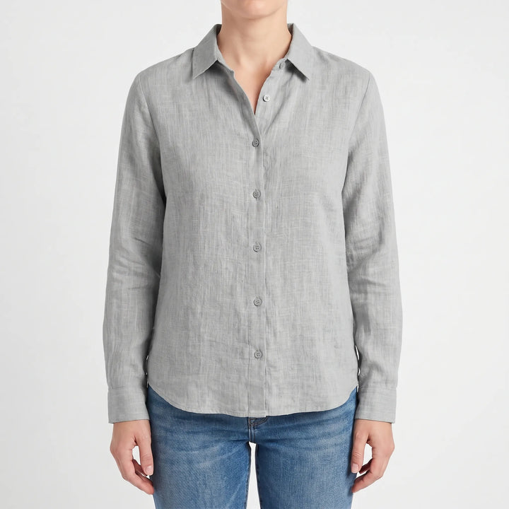 Viola casual long-sleeve blouse. Women's relaxed fit shirt, a key item for spring & summer wardrobes.