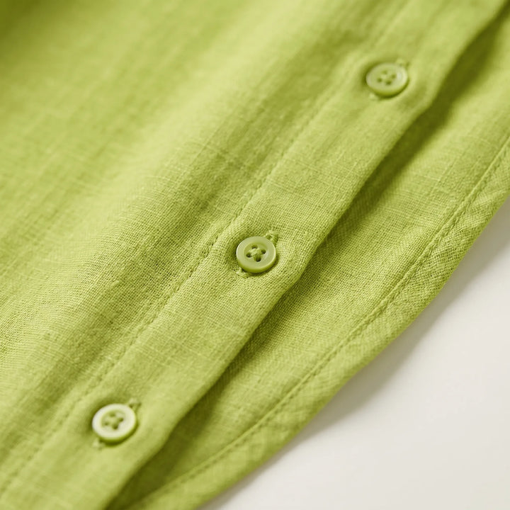 Lightweight Viola women's summer top. Effortless long-sleeve button-up shirt, ideal for warm weather.